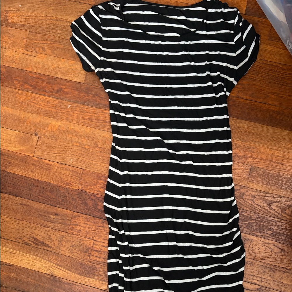 Black and White Striped Dress